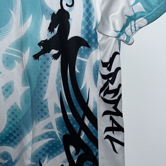 Women’s Primal Black Cat Panther Leopard Cycling Bike Racing 3/4 Zipper Jersey - Picture 2 of 5